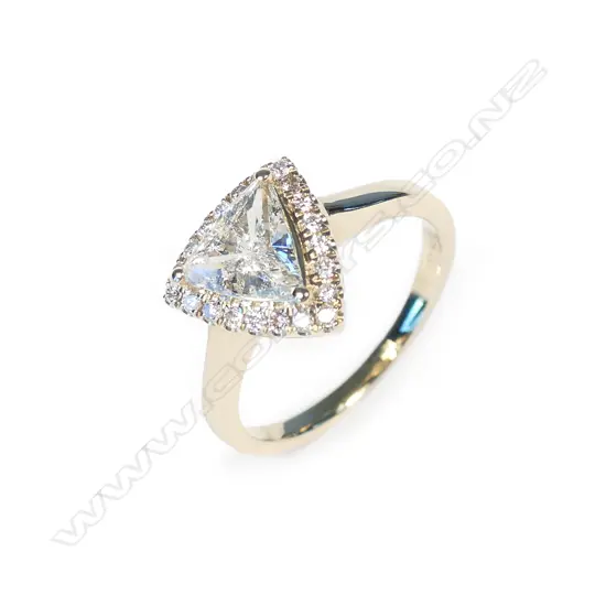A 14ct gold and diamond ring