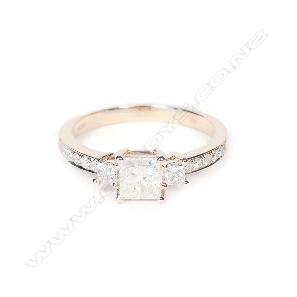 A 14ct rose gold and diamond ring Image 1++