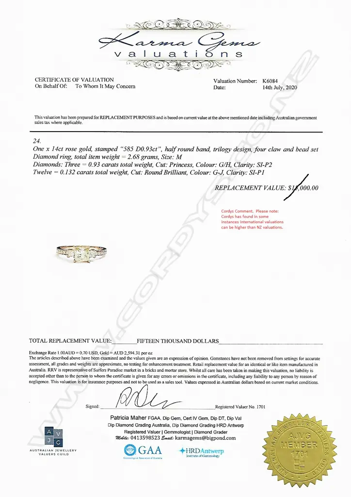 A 14ct rose gold and diamond ring Image 1++