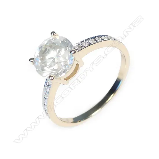 A 14ct gold and diamond ring