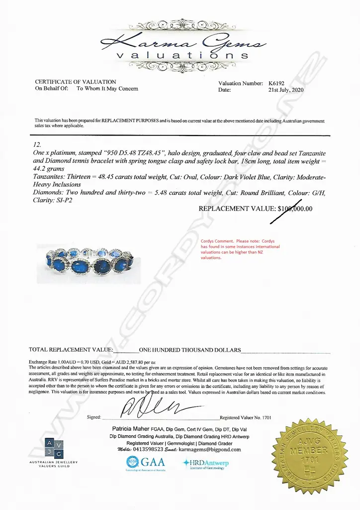 A platinum tanzanite and diamond halo tennis bracelet Image 1++