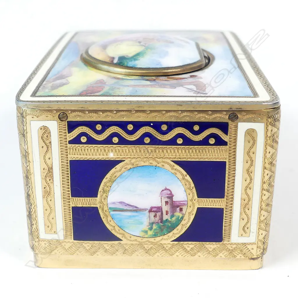 A German gilt-metal and enamelled singing-bird box attributed to Karl Griesbaum Image 1++