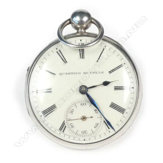 A Swiss keywind pocket watch by Olivier Quartier