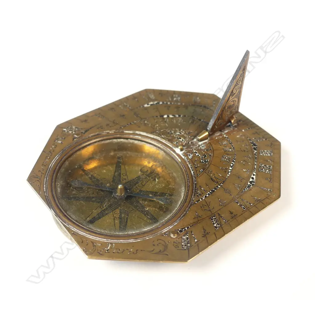 A Butterfield type French octagonal pocket sundial Image 1++