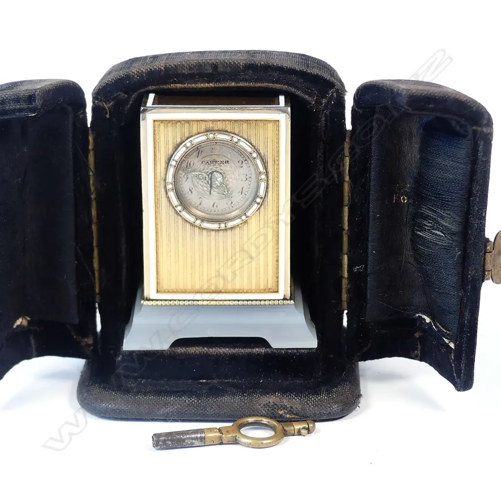An exquisite Cartier miniature desk clock Image 1++