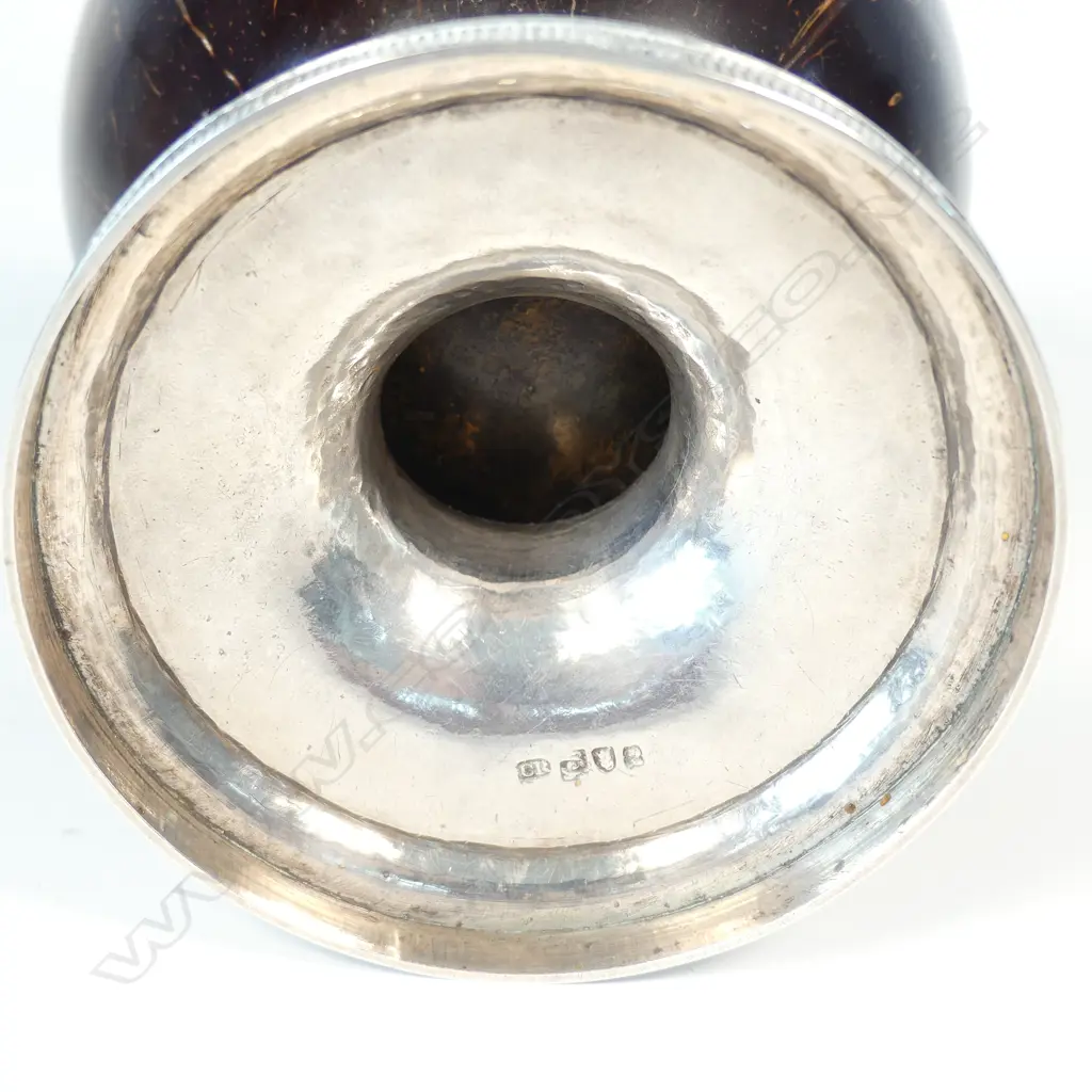 A George III silver mounted coconut cup Image 1++