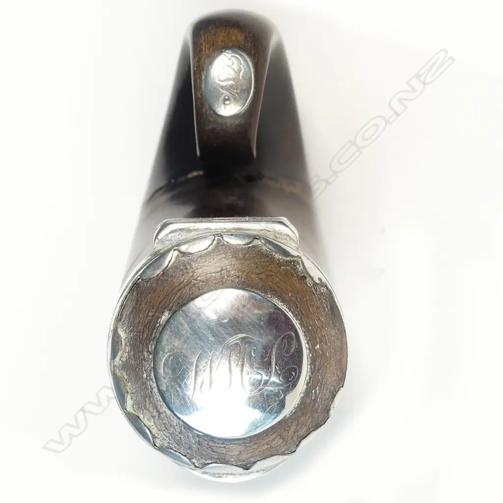 A Geo. IV Scottish ram's horn and silver snuff mull Image 1++