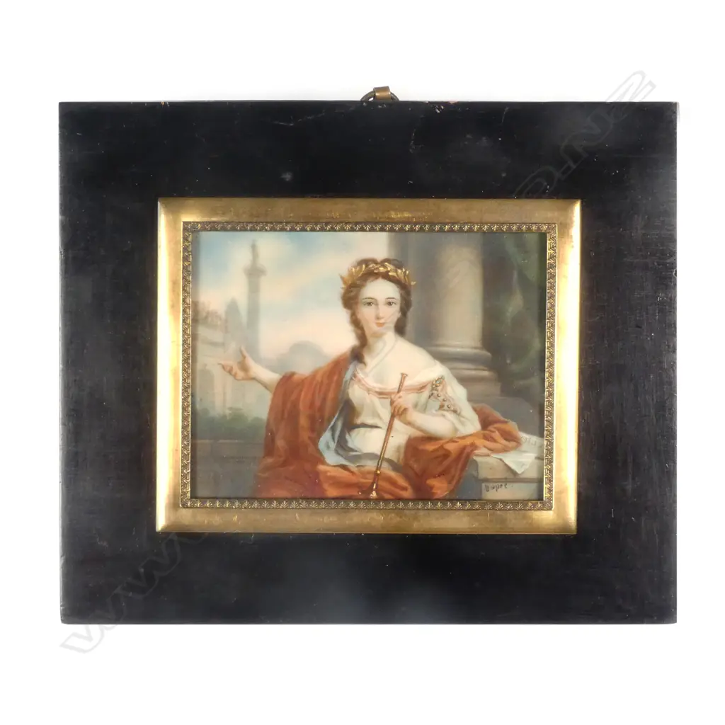 A miniature painting of Clio the Muse of History Image 1++