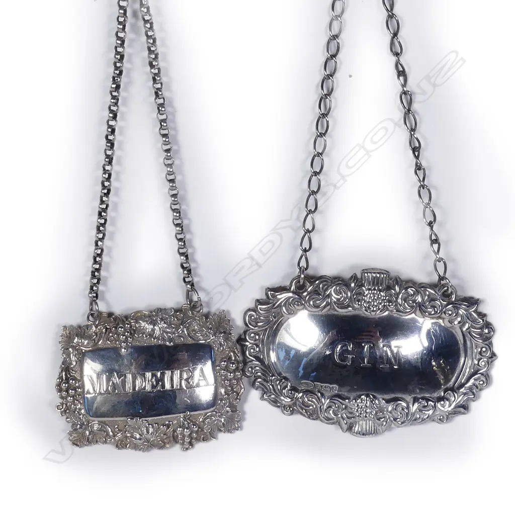 Two silver bottle tickets Image 1++