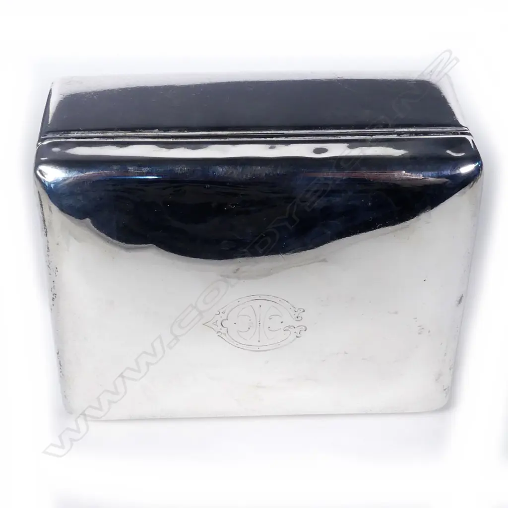 An Edwardian plain silver rectangular box Image 1++