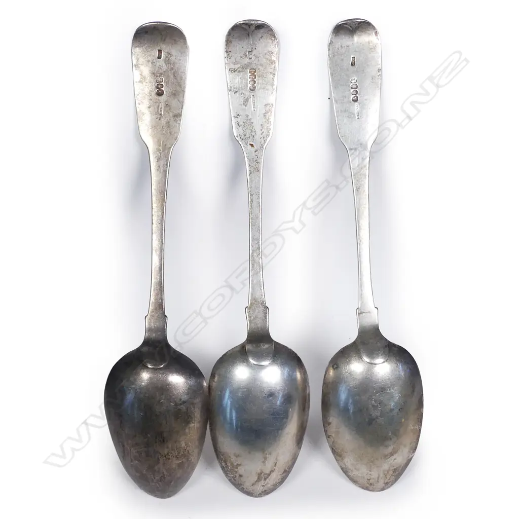 Three Irish silver tablespoons Image 1++