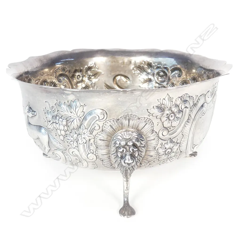 A large Edwardian silver footed bowl Image 1++