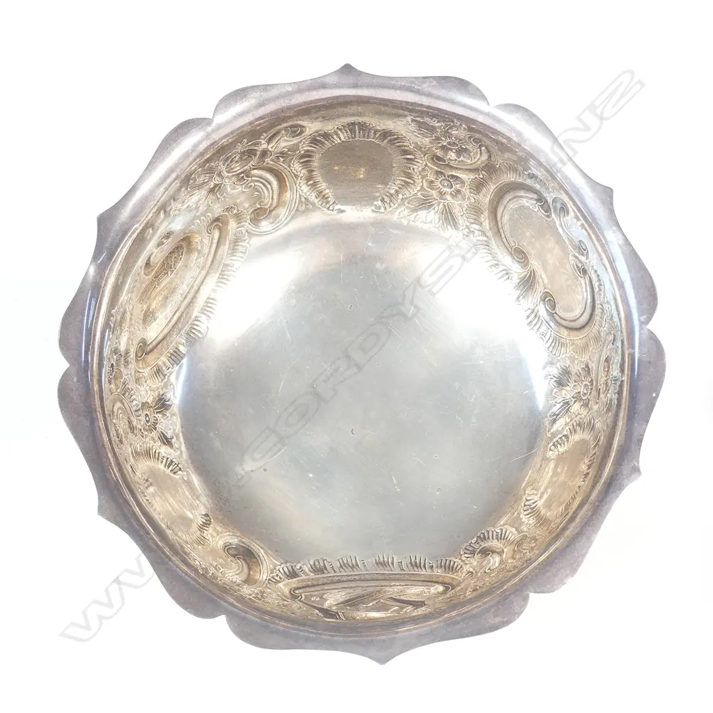 A large Edwardian silver footed bowl Image 1++