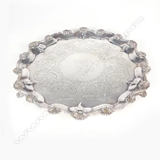 A heavy quality Victorian silver salver