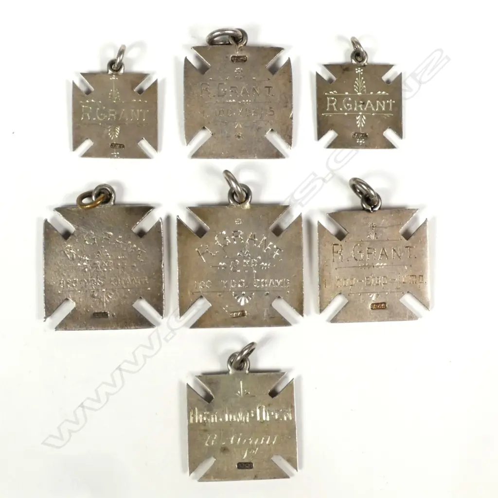 Seven NZ silver sporting medallions Image 1++