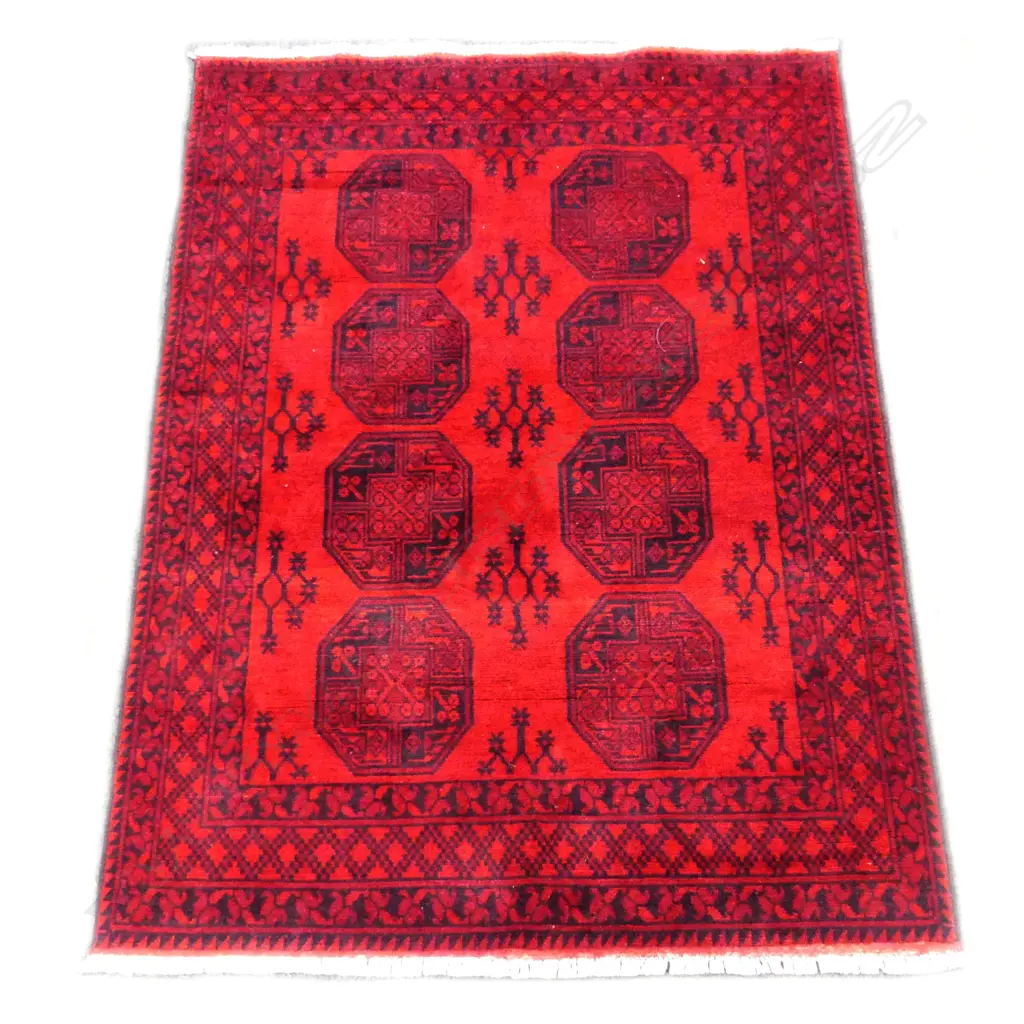 An Afghan hand knotted Turkman carpet Image 1++