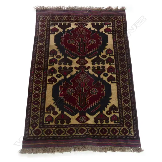 A hand knotted Afghan Berjusta rug