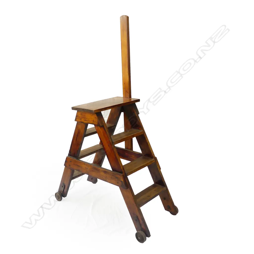 A set of old kauri library steps Image 1++