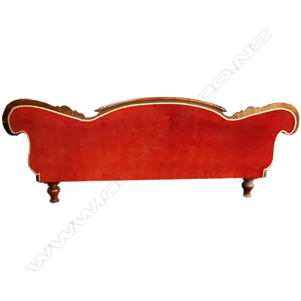 A Victorian scroll arm sofa Image 1++