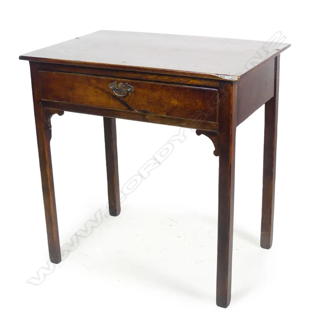 A George III style country oak lowboy Image 1++