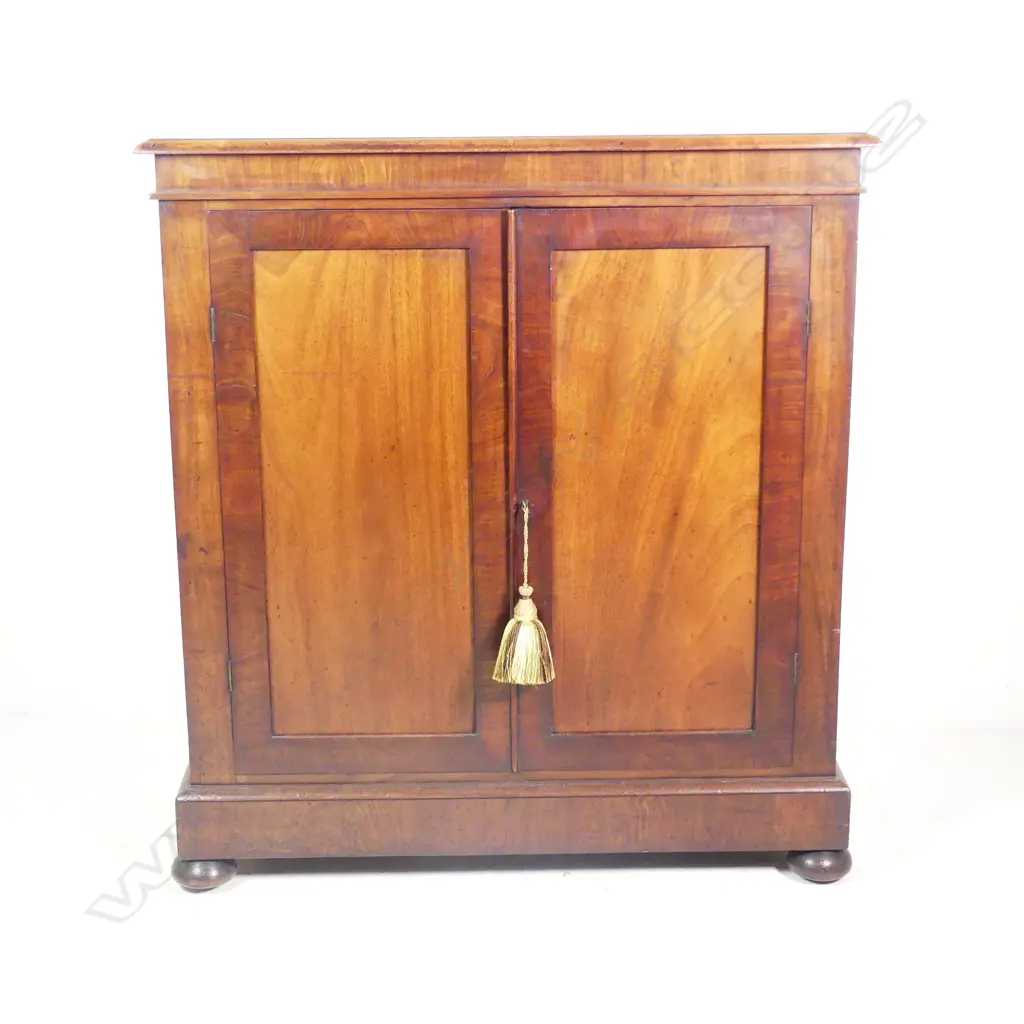 A Victorian mahogany two-door cupboard Image 1++