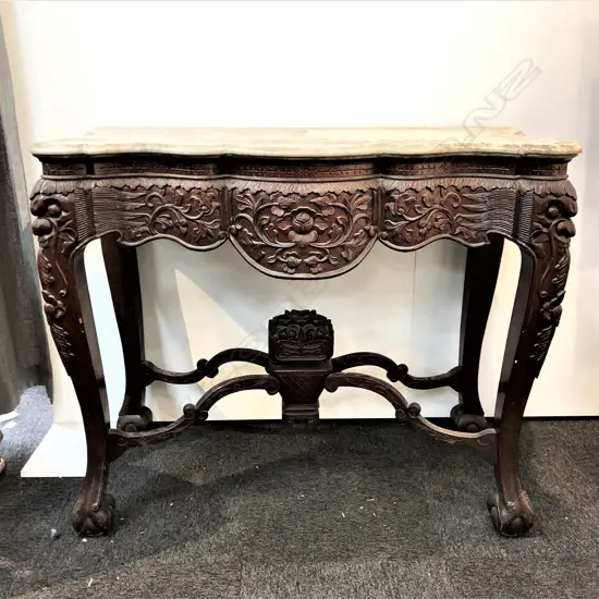 A matching Chinese console table