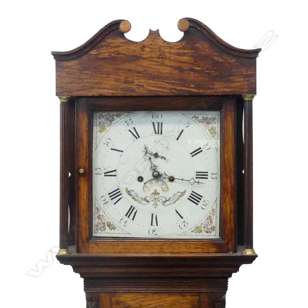 A 19thC country oak long case clock Image 1++