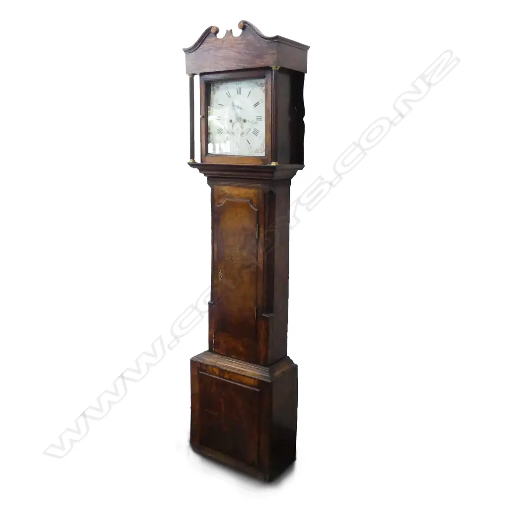 A 19thC country oak long case clock Image 1++