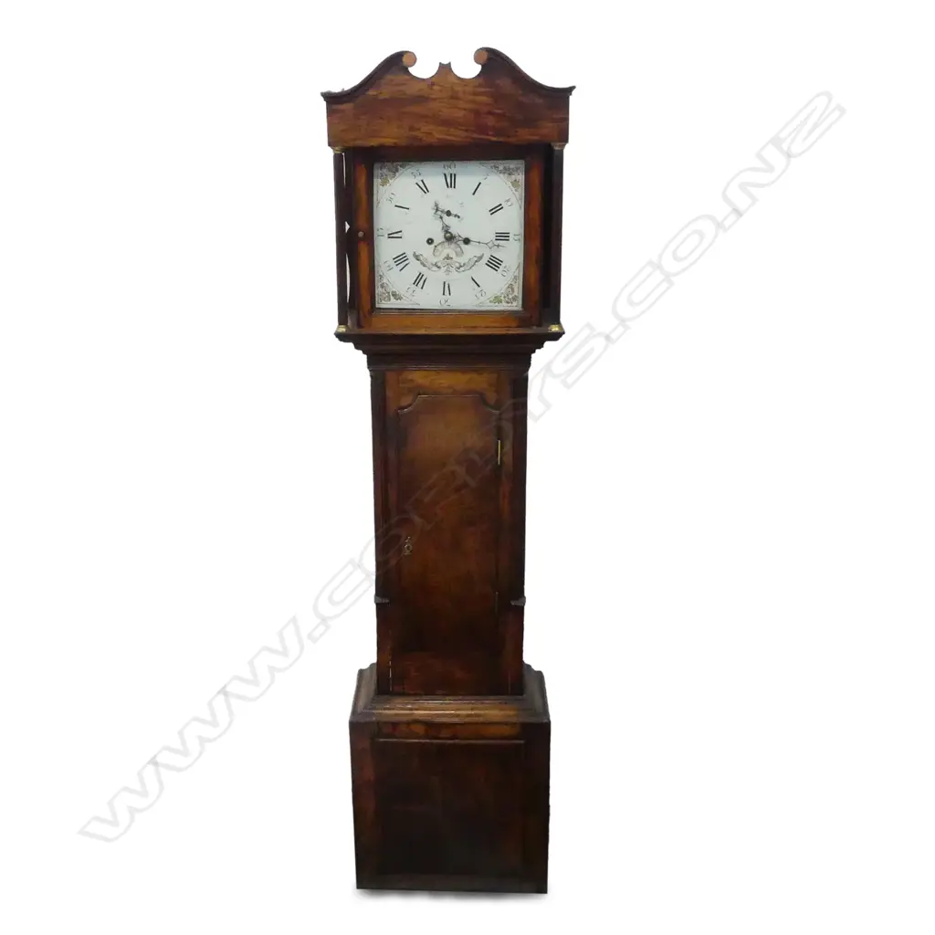 A 19thC country oak long case clock Image 1++