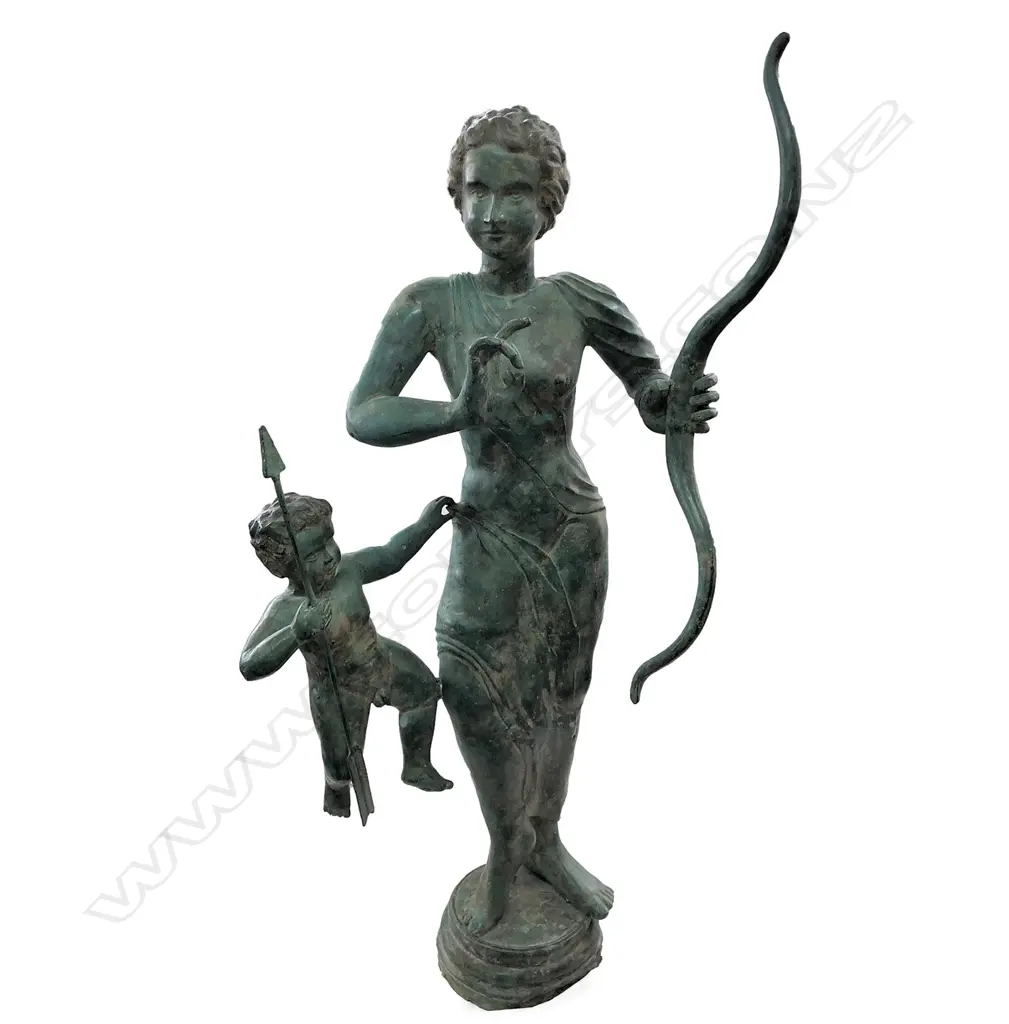 A classical style bronze statue of Diana Image 1++