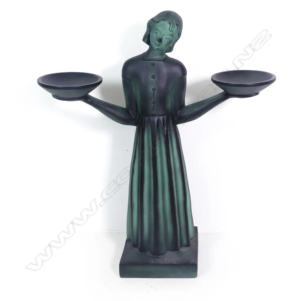 A contemporary Art Deco style 'Bird Girl' large garden sculpture Image 1++