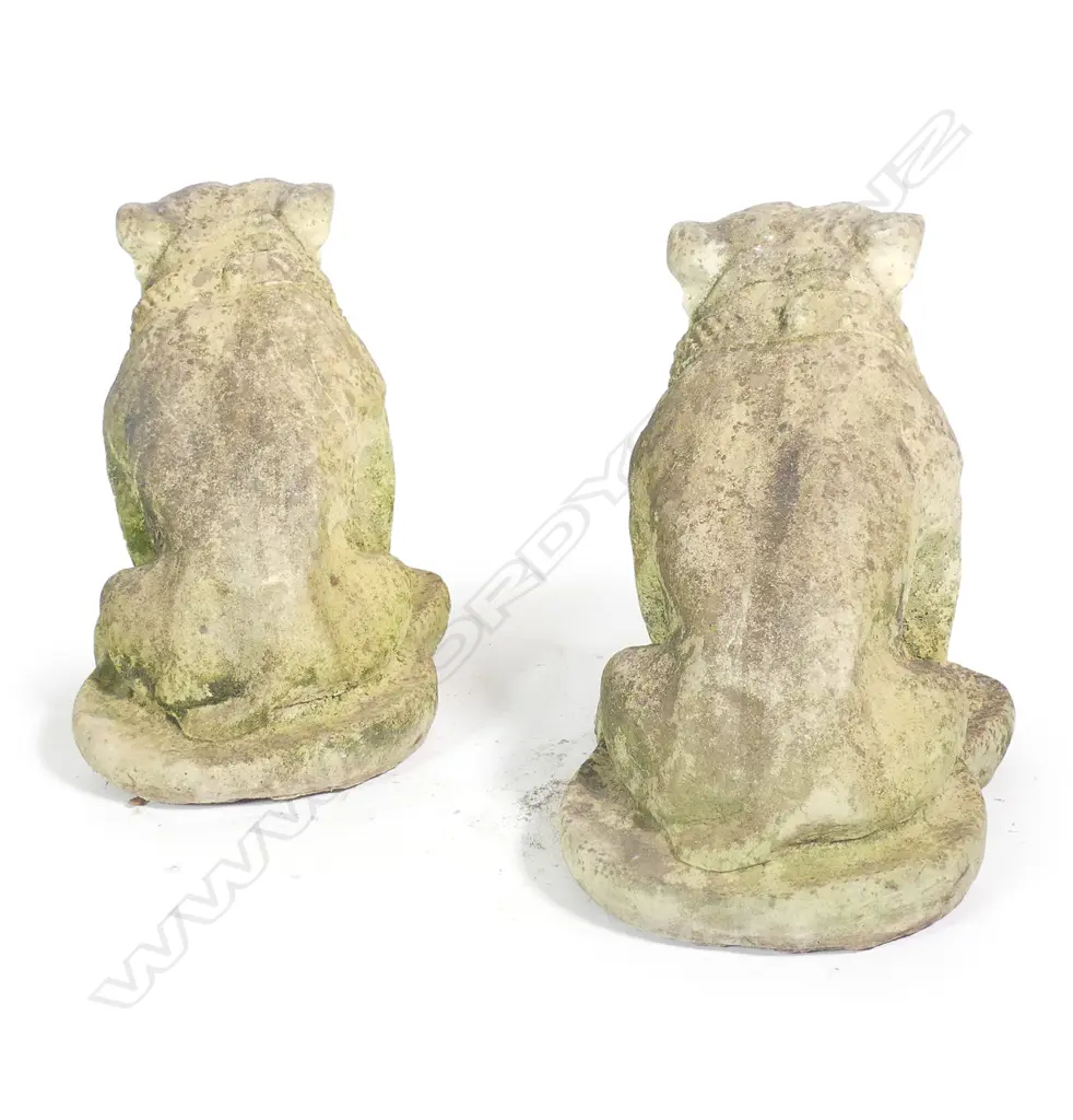 A pair of Church Stone bulldog garden/house ornaments Image 1++