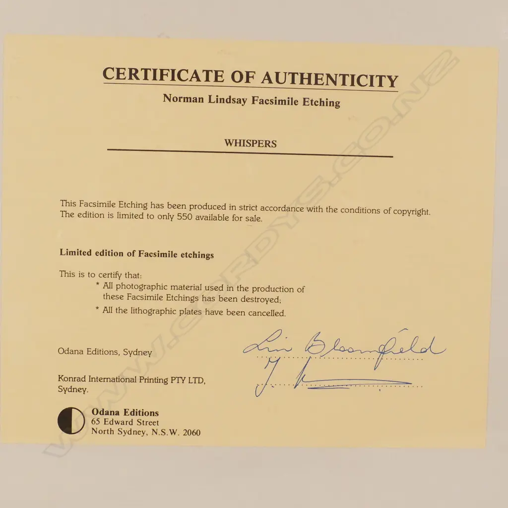 Norman Alfred William Lindsay (Aust. 1879-1969) Image 1++