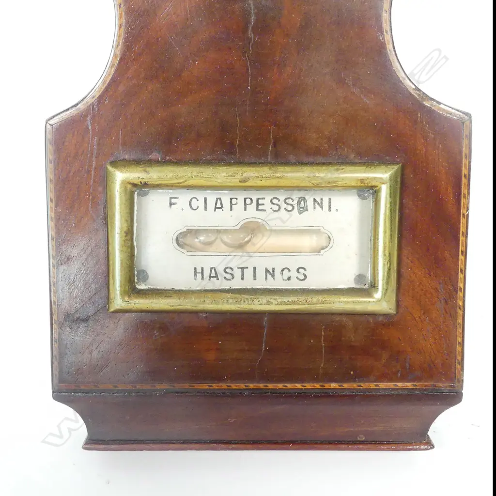 A Georgian mahogany banjo barometer Image 1++