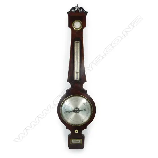 A Georgian mahogany banjo barometer