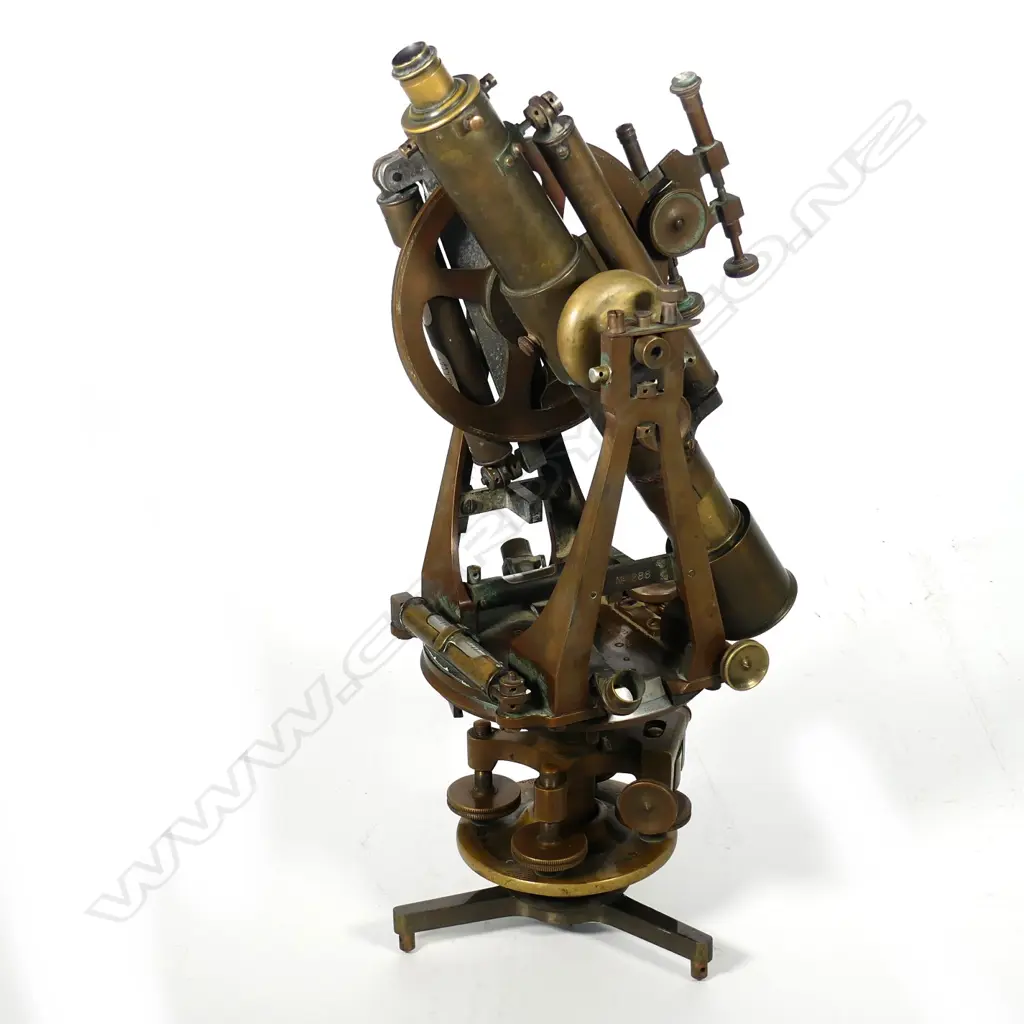 Victorian brass theodolite by Troughton & Simms London Image 1++