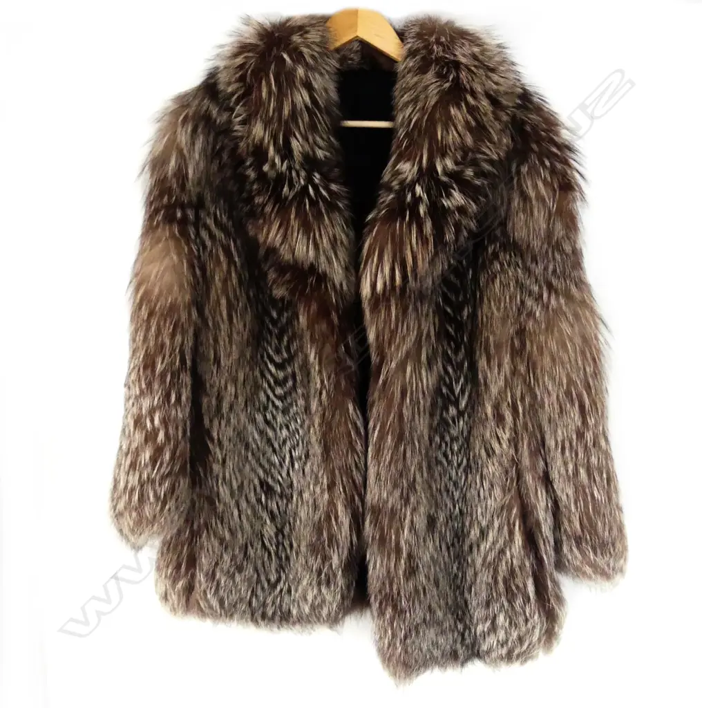 A luxurious silver fox fur jacket Image 1++
