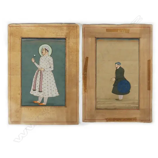 Two Indian miniature paintings of princes