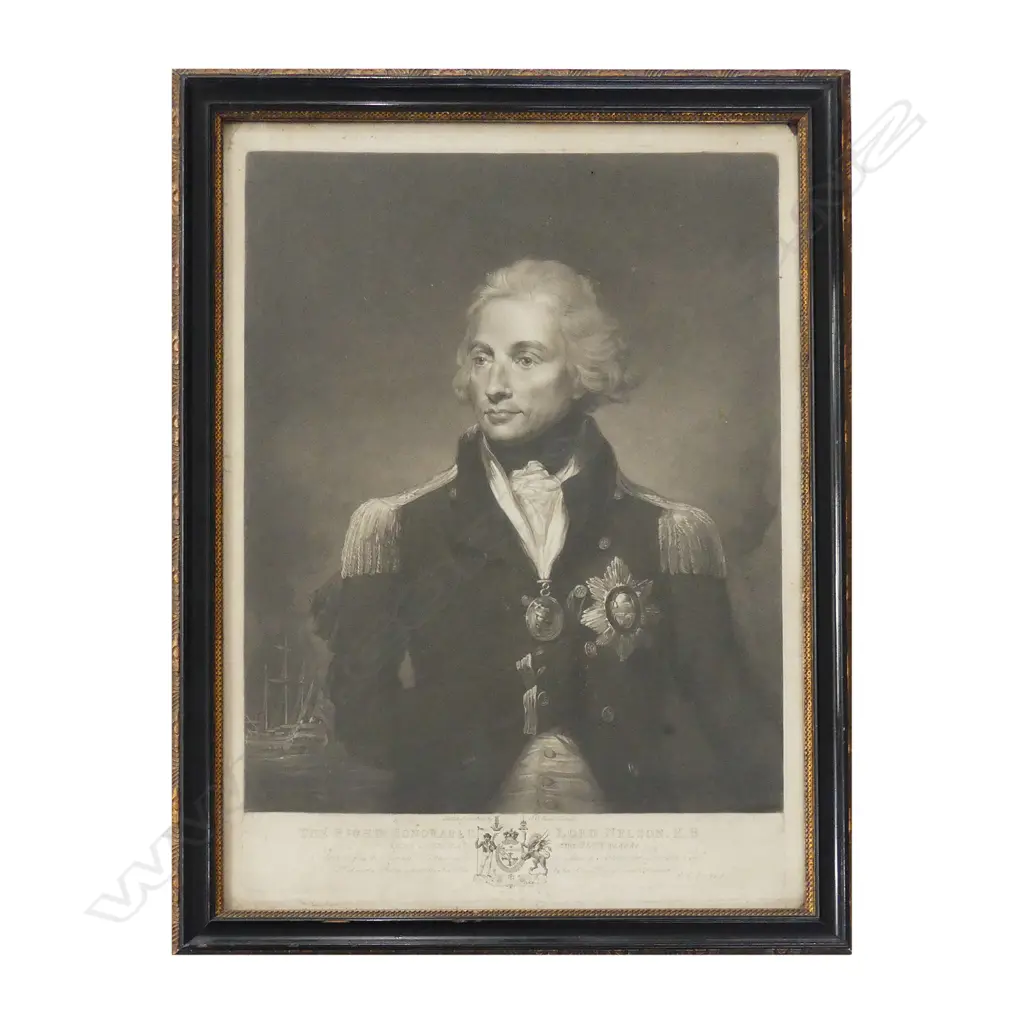 An 18thC steel engraving portrait of Lord Nelson Image 1++