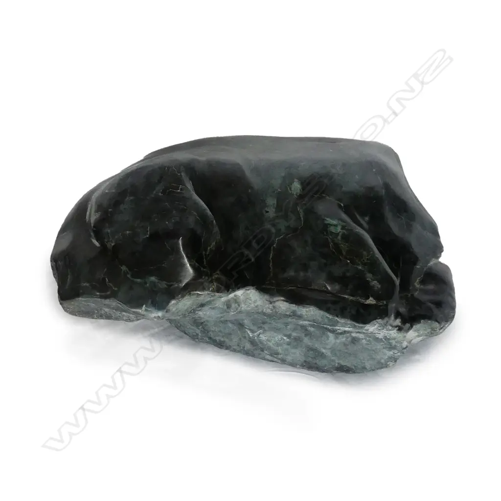 A large river worn and polished pounamu boulder/touchstone Image 1++