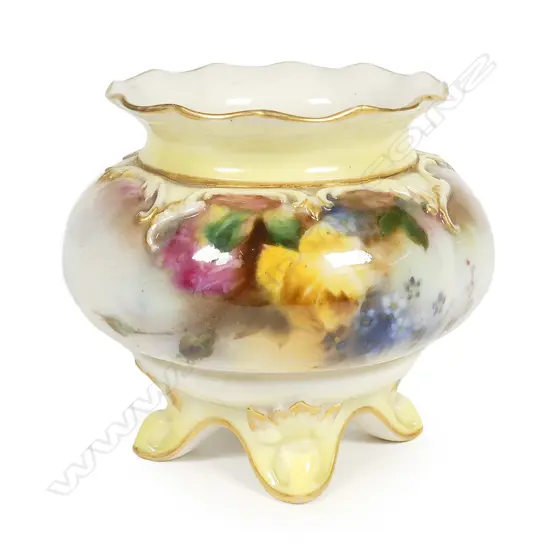 A Royal Worcester small footed table jardiniere