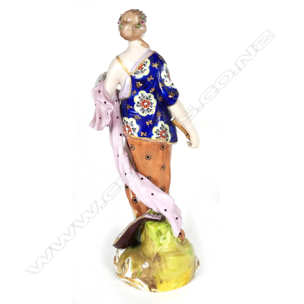 Early 19thC Derby porcelain figure depicting music Image 1++