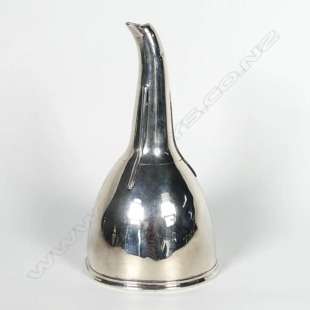 A Victorian silver wine funnel Image 1++