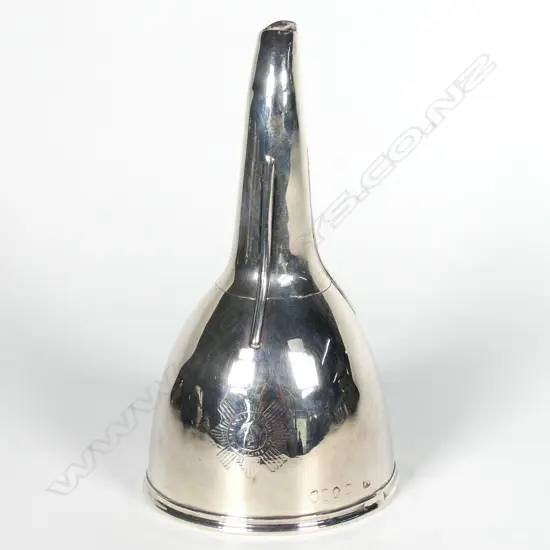 A Victorian silver wine funnel