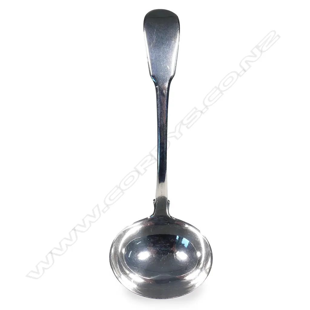 A late George III silver sauce ladle Image 1++