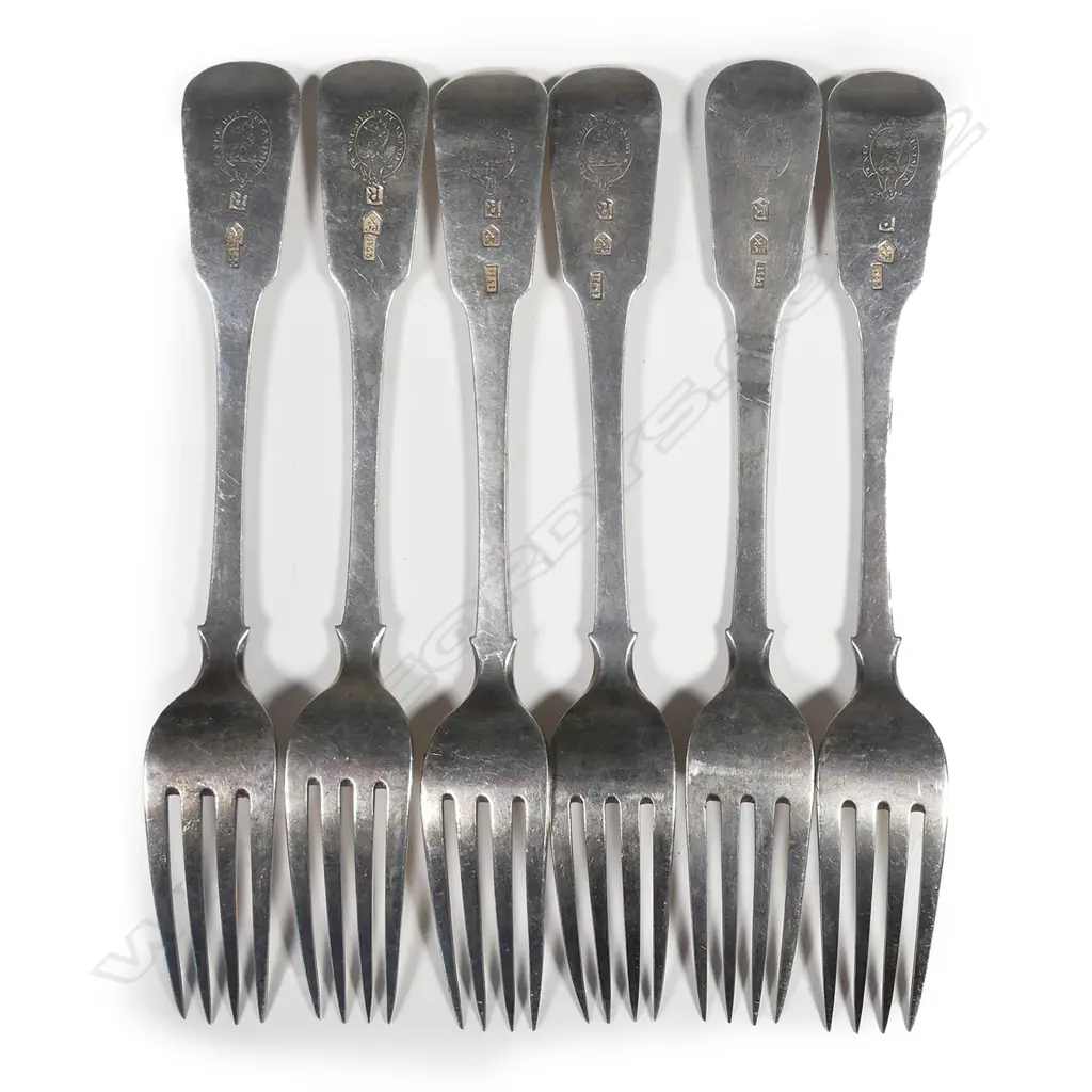 Six Continental silver dinner forks Image 1++