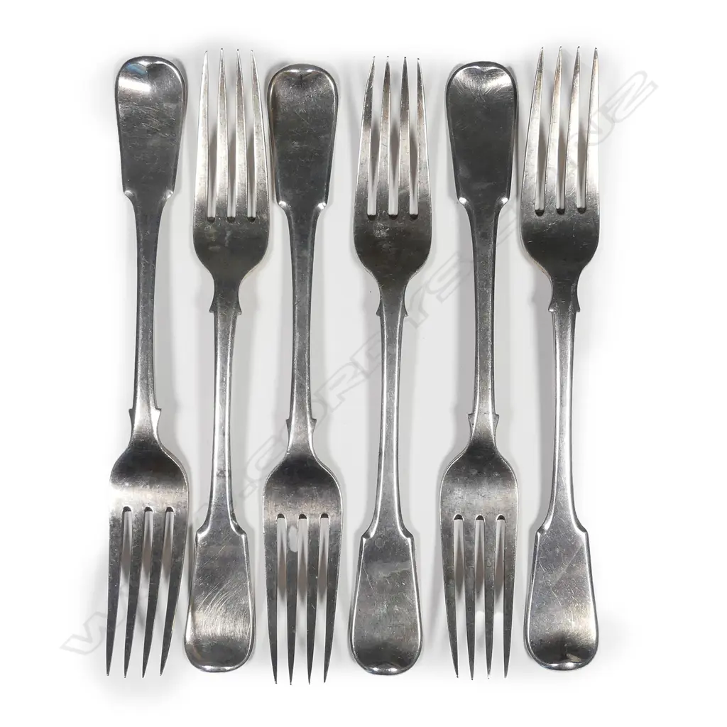 Six Continental silver dinner forks Image 1++