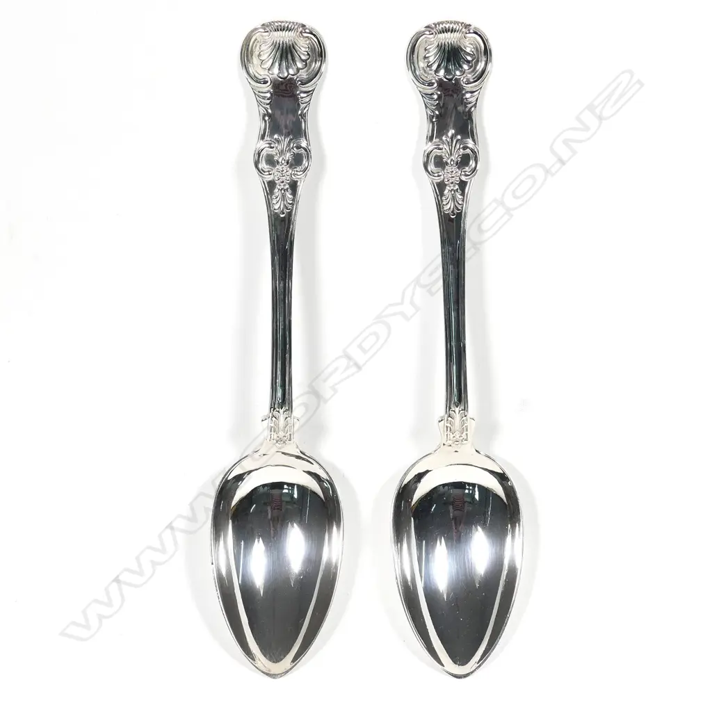 A pair of Scottish silver King's pattern tablespoons Image 1++