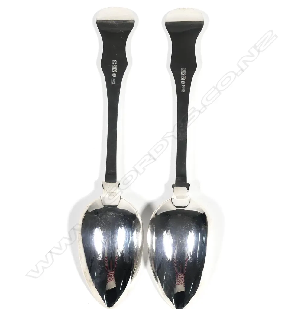 A pair of Scottish silver King's pattern tablespoons Image 1++