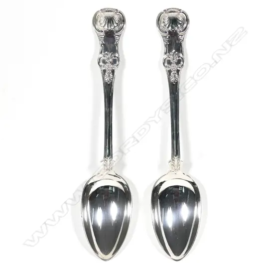 A pair of Scottish silver King's pattern tablespoons
